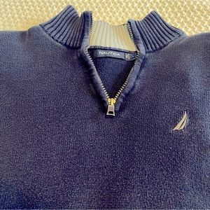 Nautica J-Class 1/4 Zip Cotton Sweater size Large